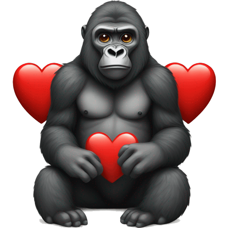 Gorilla with heart emoji