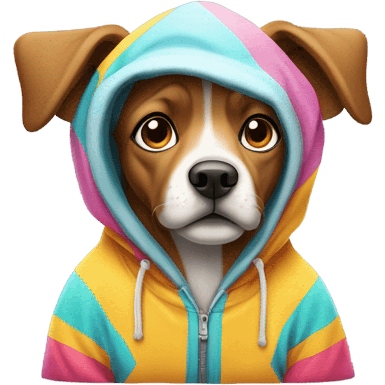 Dog wearing hoodie  emoji