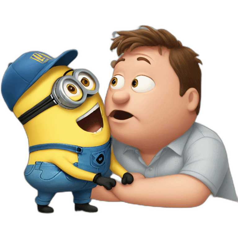 minion kissing Peter Griffin emoji