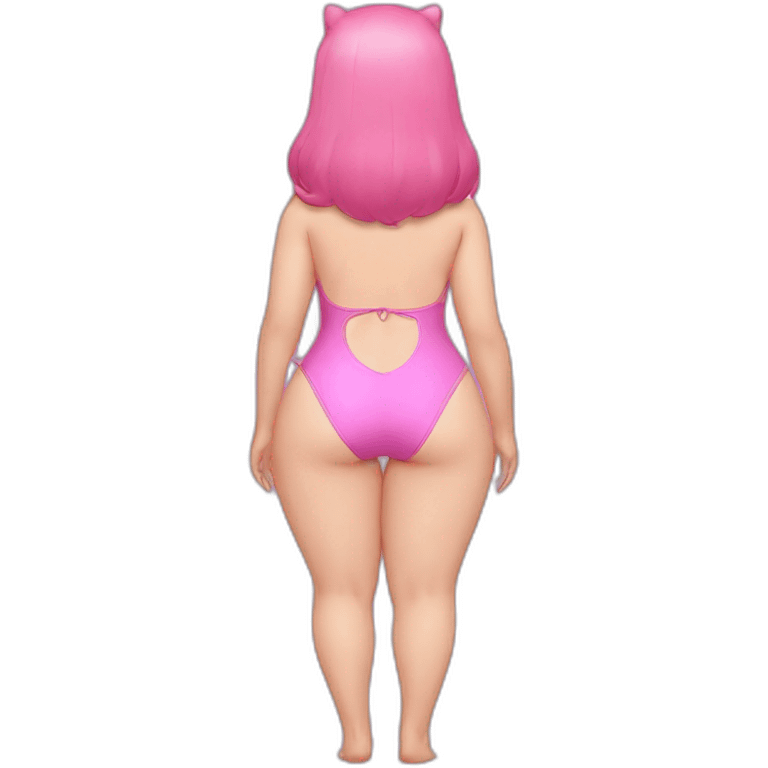 Princess Bubblegum full body pawg swimsuit from back emoji