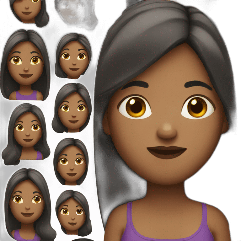 Fat black woman with straight hair emoji