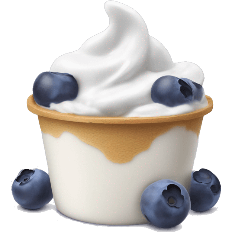 Yogurt with blueberries on top emoji