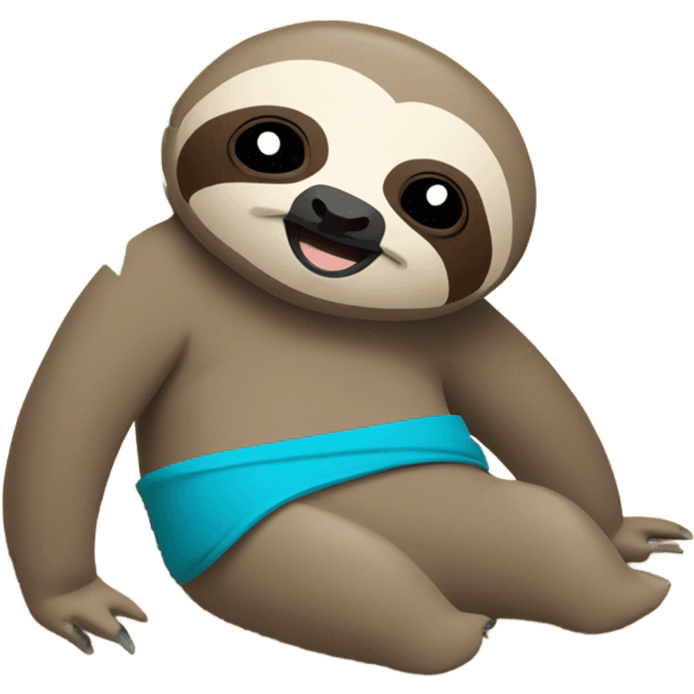 Sloth on beach emoji