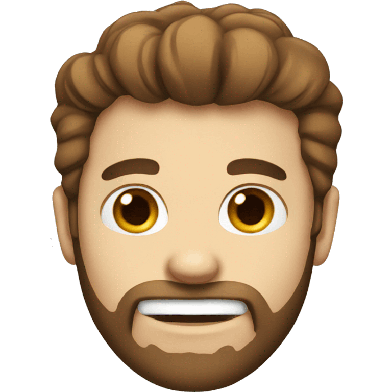 White guy with brown hair and beard and missing front tooth emoji