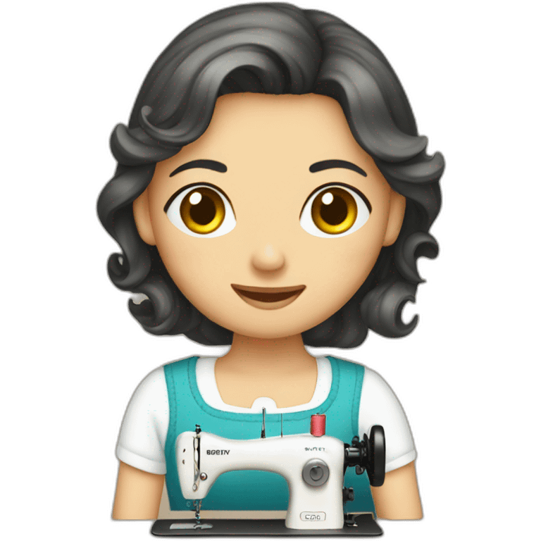 Sewing girl emoji