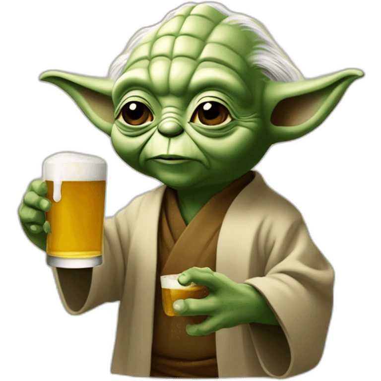 Yoda qui boit une biere emoji