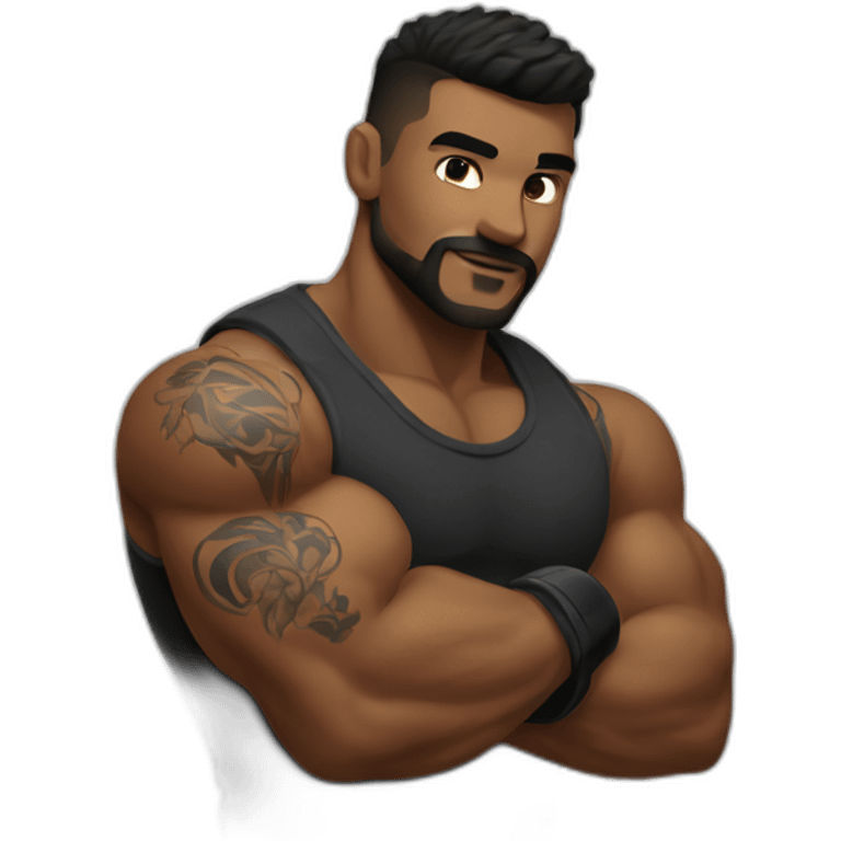 a biceps with tattos emoji