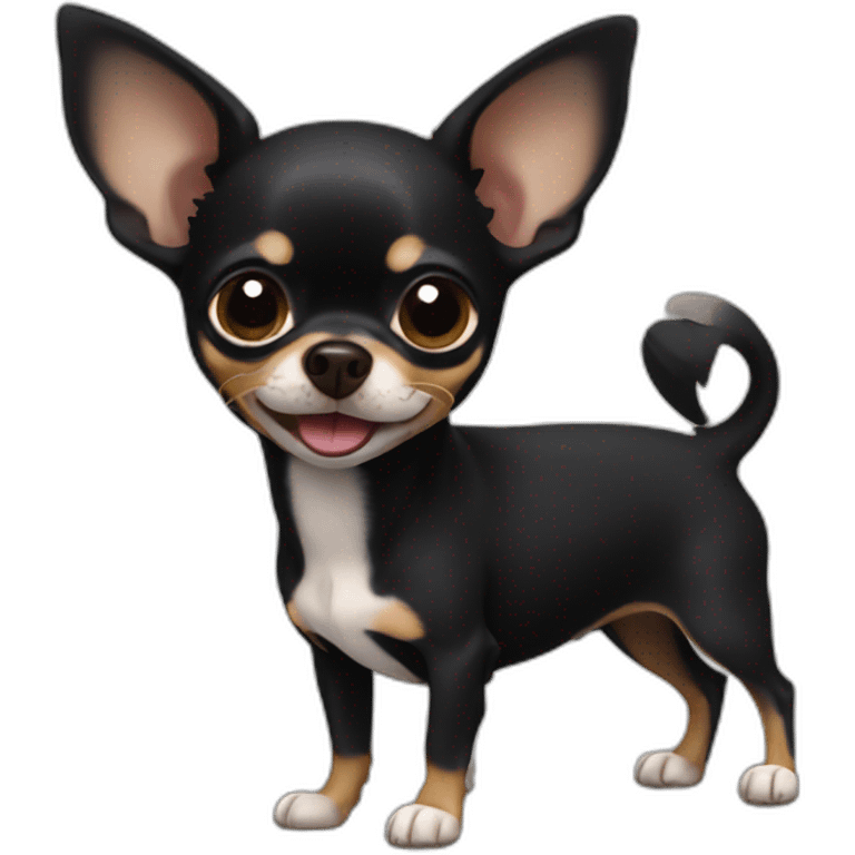 Dark chihuahua lick emoji