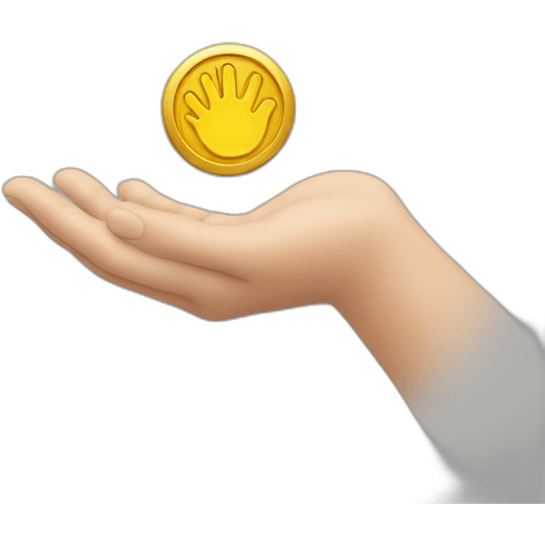 Hand with a token  emoji