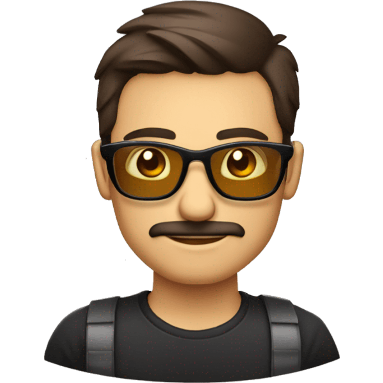 Hombre rubio con gafas tomando una taza de café expreso emoji