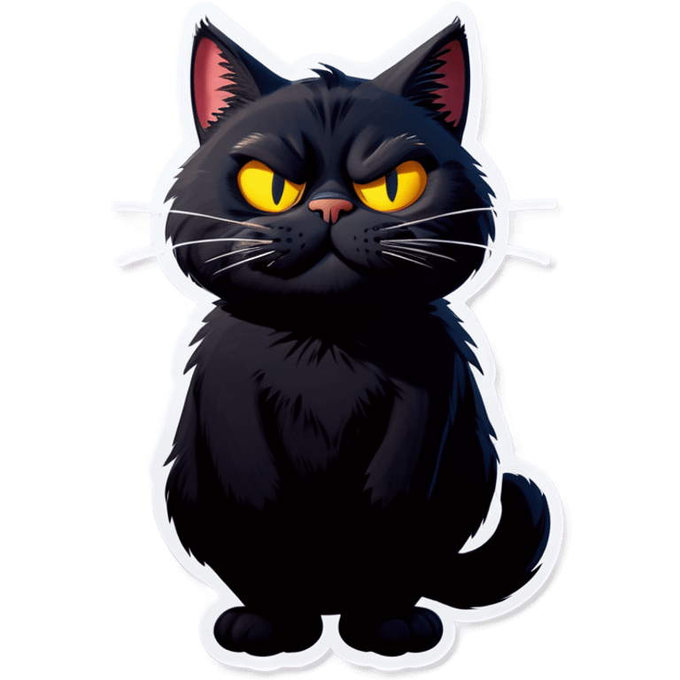 Fat Black Cat Garfield  emoji