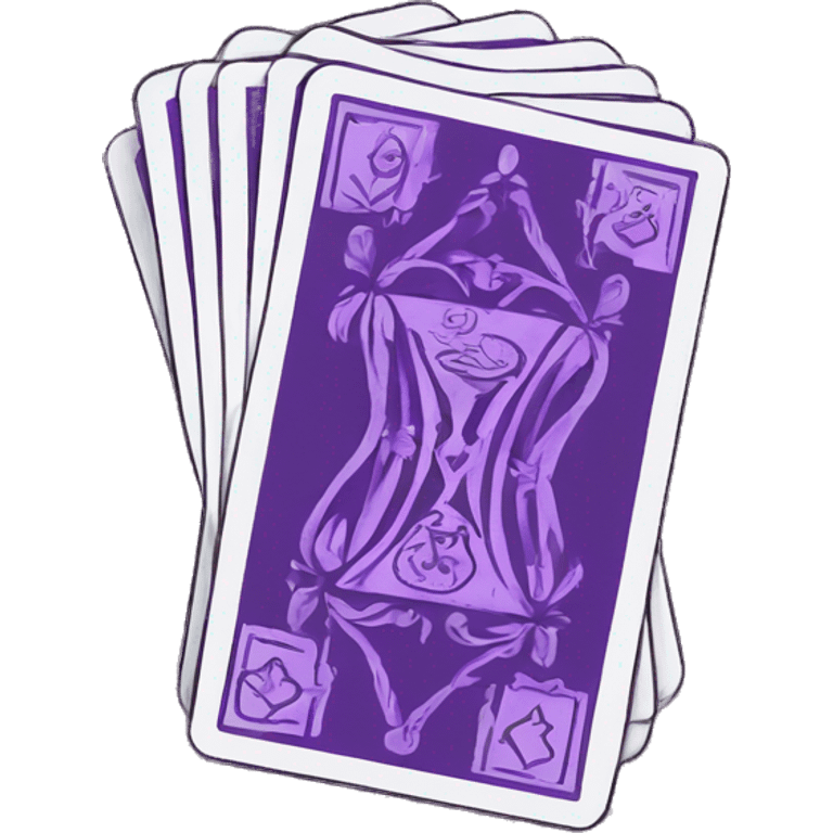 purple tarot playing card stack emoji