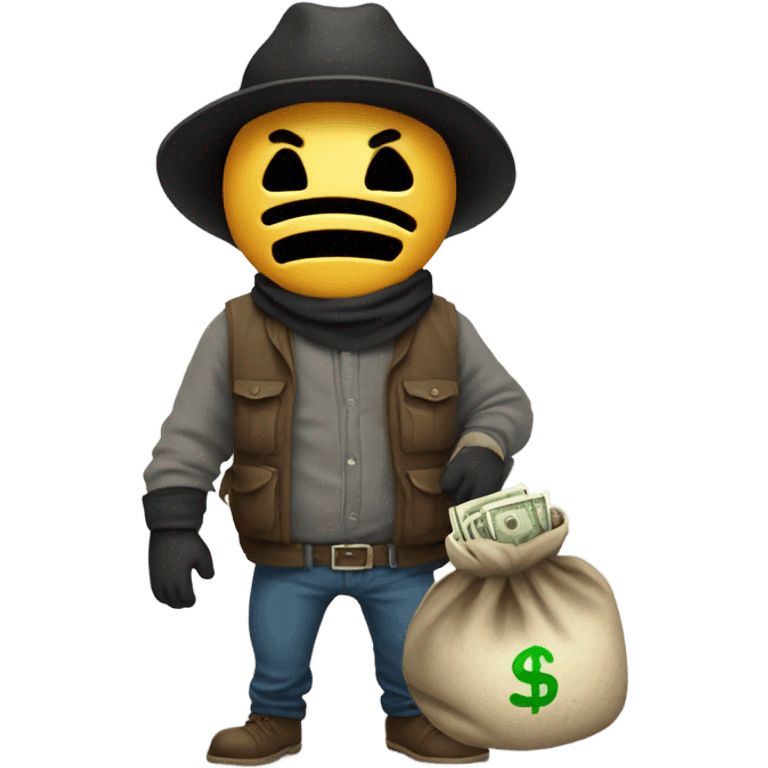 a bandit with a cash bag emoji