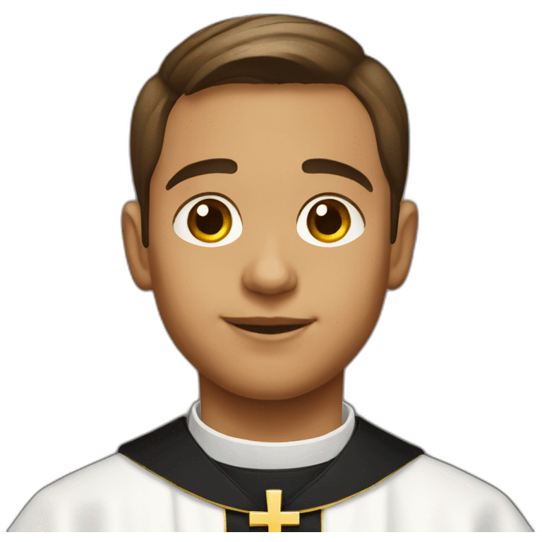 young catholic priest emoji