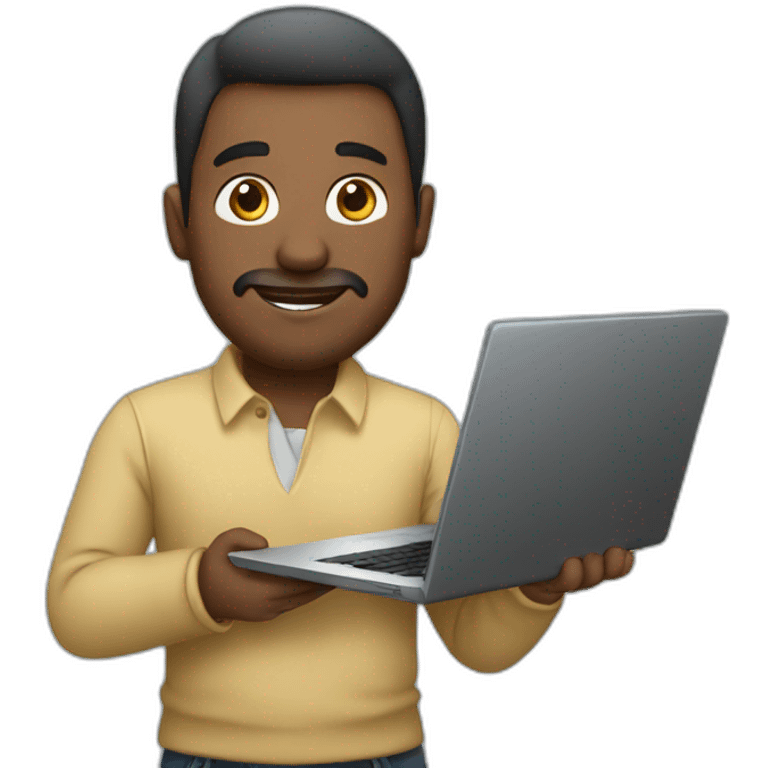 man holding laptop emoji