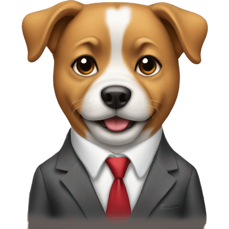 dog with suit emoji