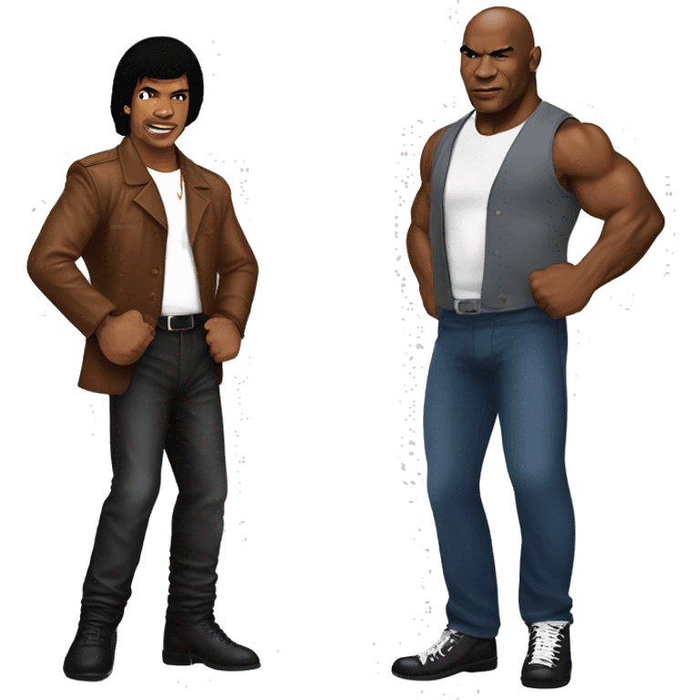 Mike Tyson fighting Micheal Jackson  emoji