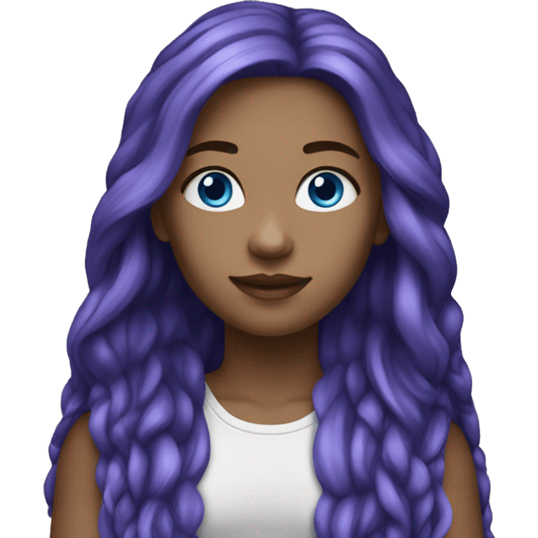 girl (long hair) (purple hair) (blue eyes) (light skin)  emoji