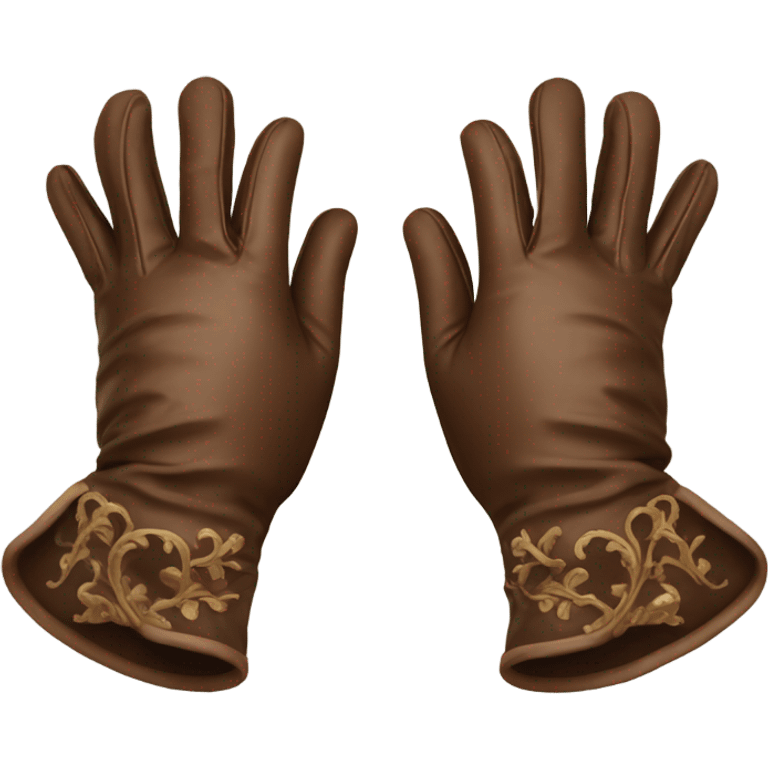 brown rococo gloves emoji