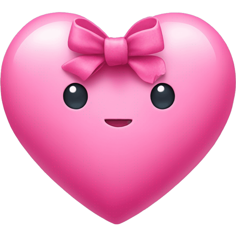 Pink heart with a bow  emoji