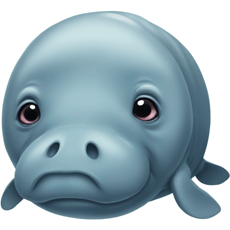 Manatees with eyelashes in love  emoji