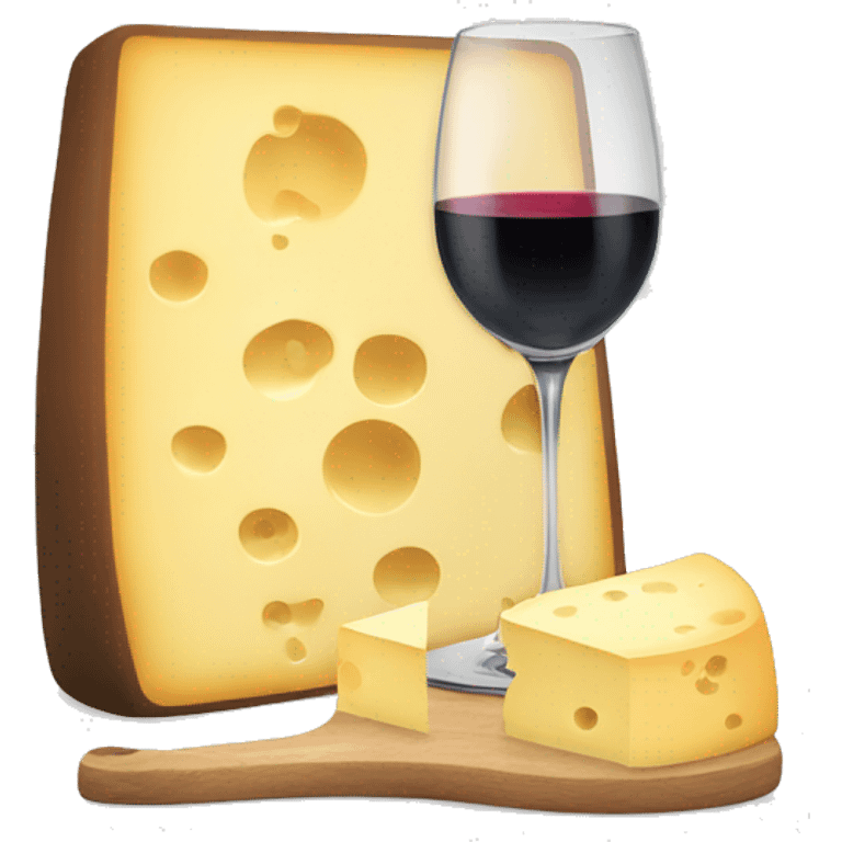 Cheese board wineglass emoji