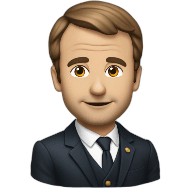 Emanuel macron boit une bières emoji