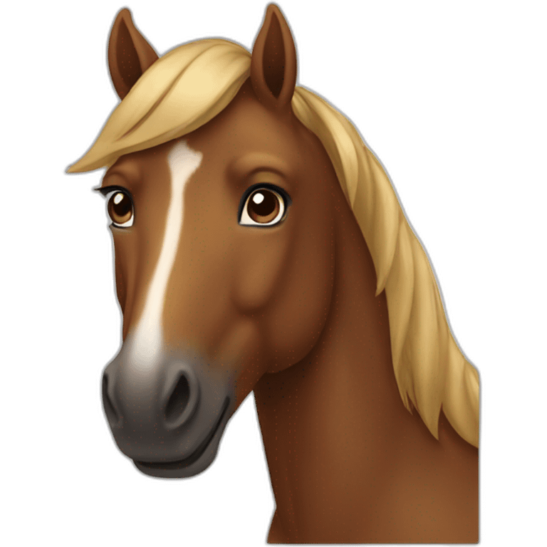 Brown horse From the front emoji