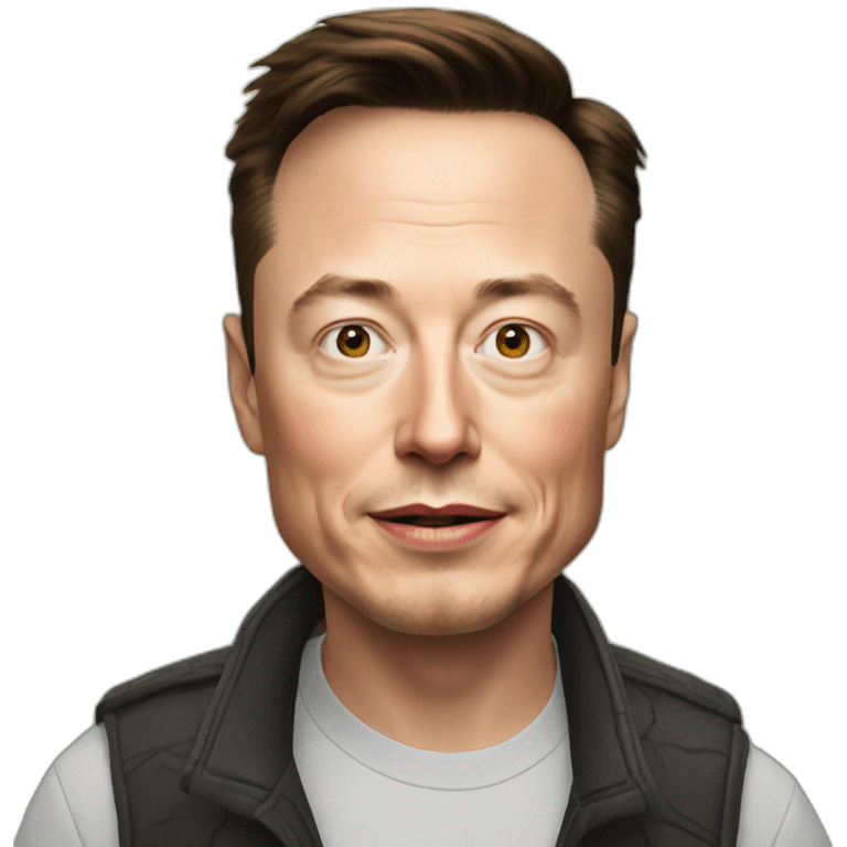 Elon musk waking on a road emoji