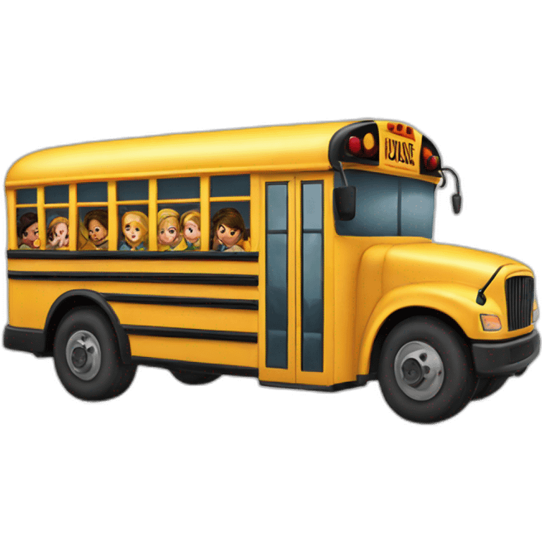 school bus kids emoji