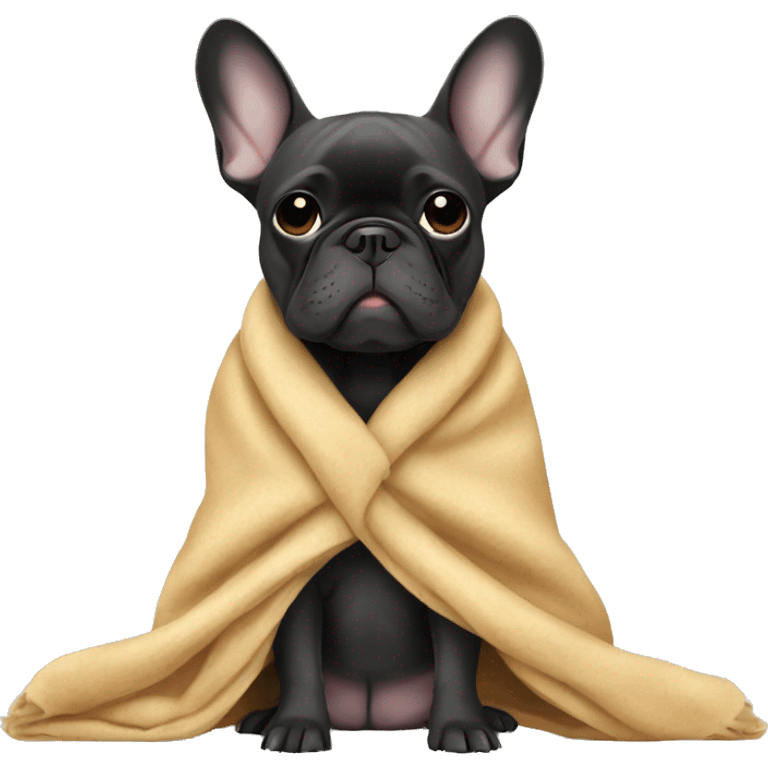 French bulldog in a blanket emoji