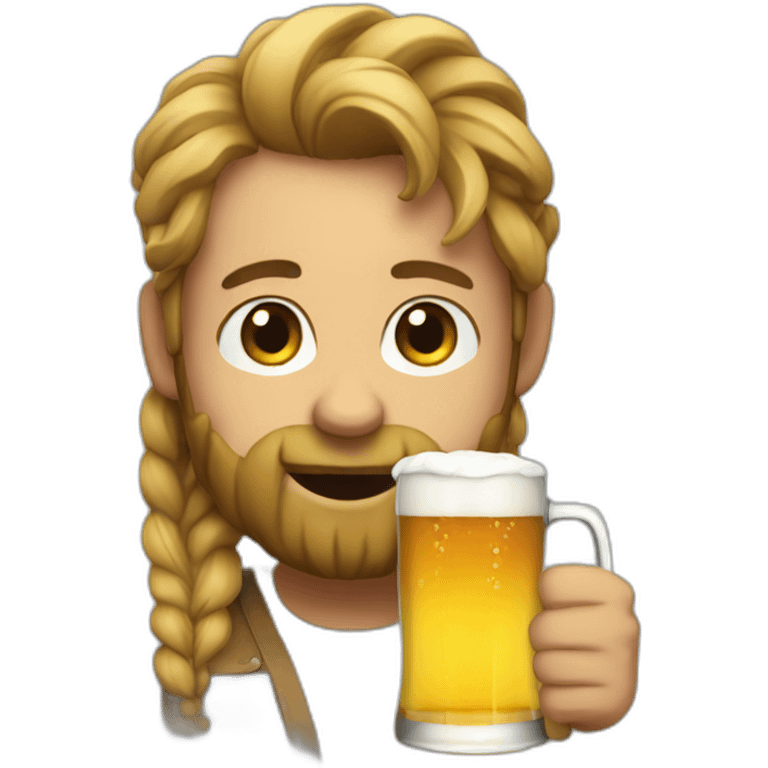 Me drinking beer emoji