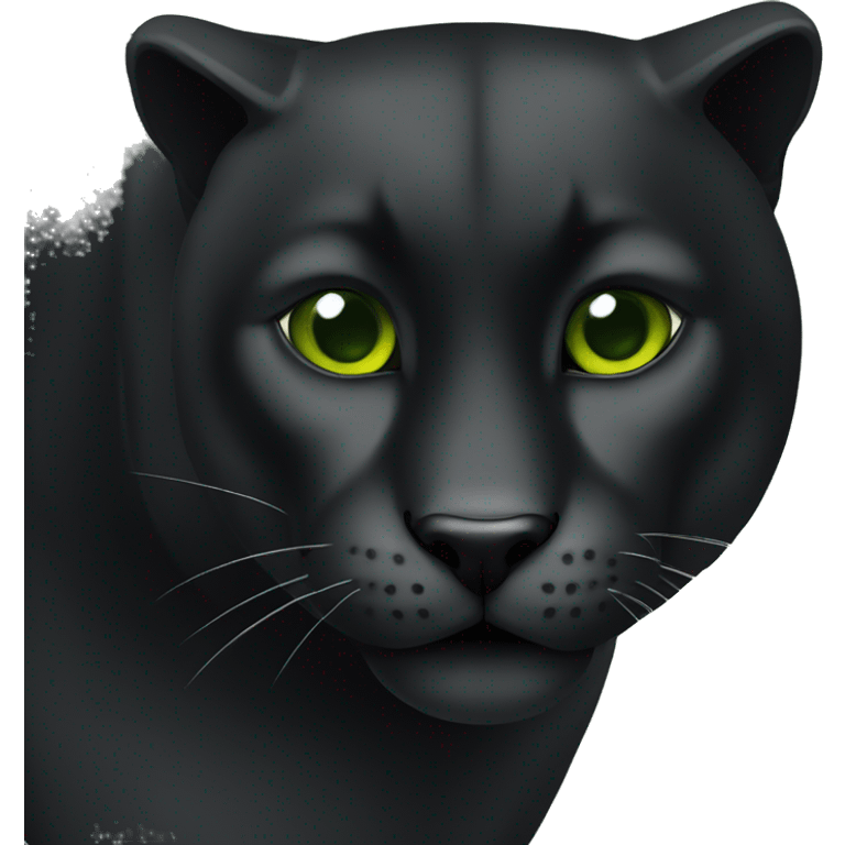 Animal pantera negra con ojos verdes caminando emoji