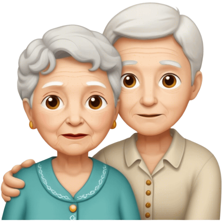 grandson with grandmother emoji