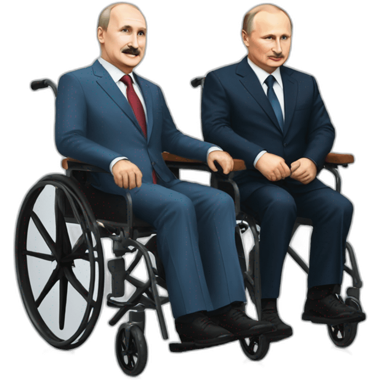 Lukashenko and putin in double wheelchair emoji