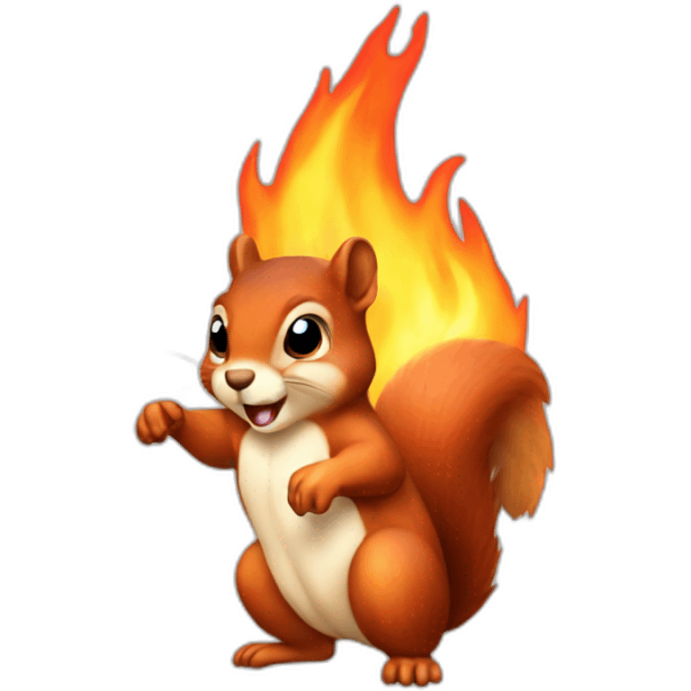 squirrel on fire emoji