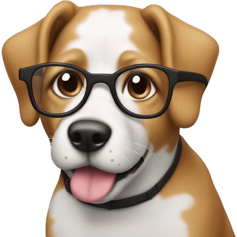 dog with glasses emoji