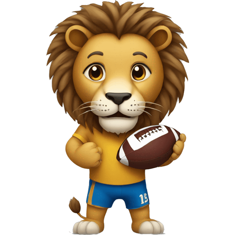 lion holding a football  emoji