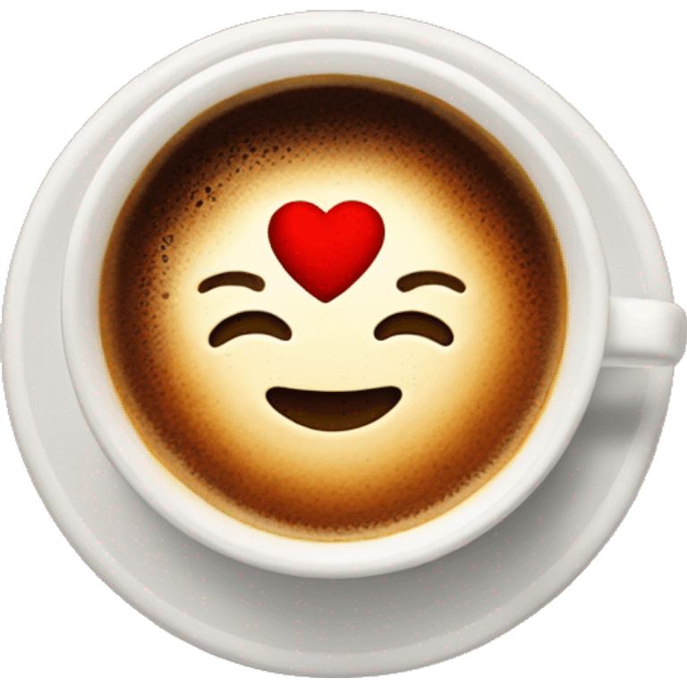 Hot coffee with heart  emoji