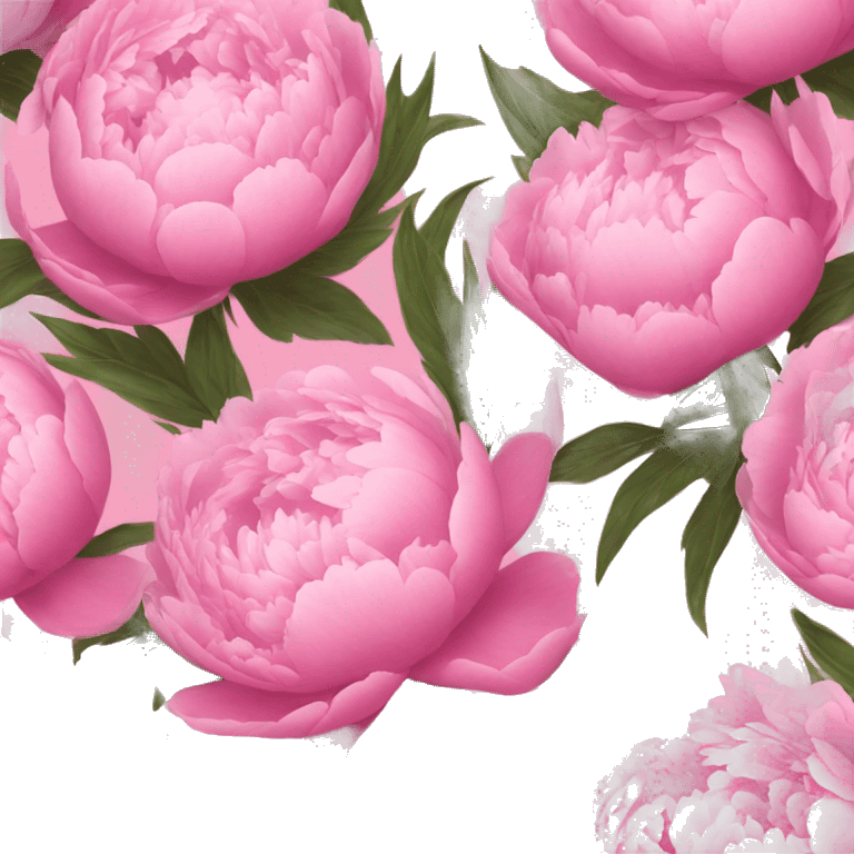 Bouquet of pink peonies emoji