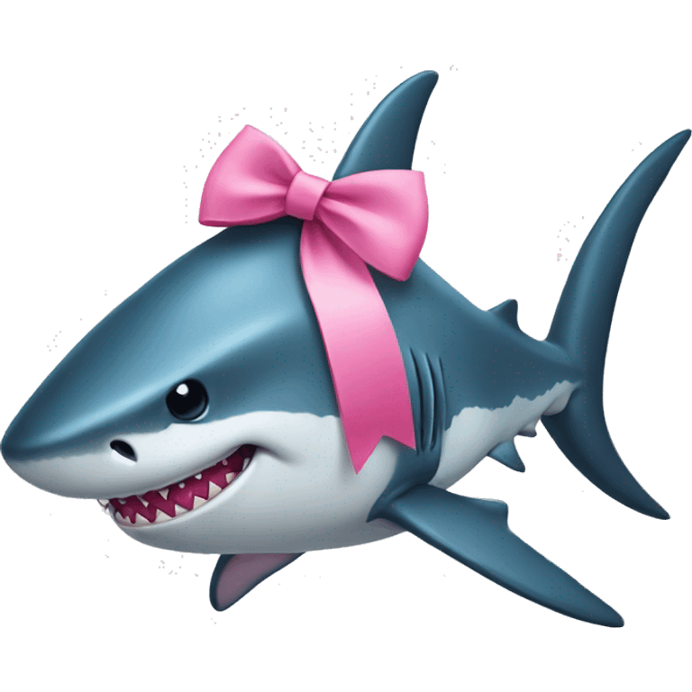 shark with a pink bow emoji