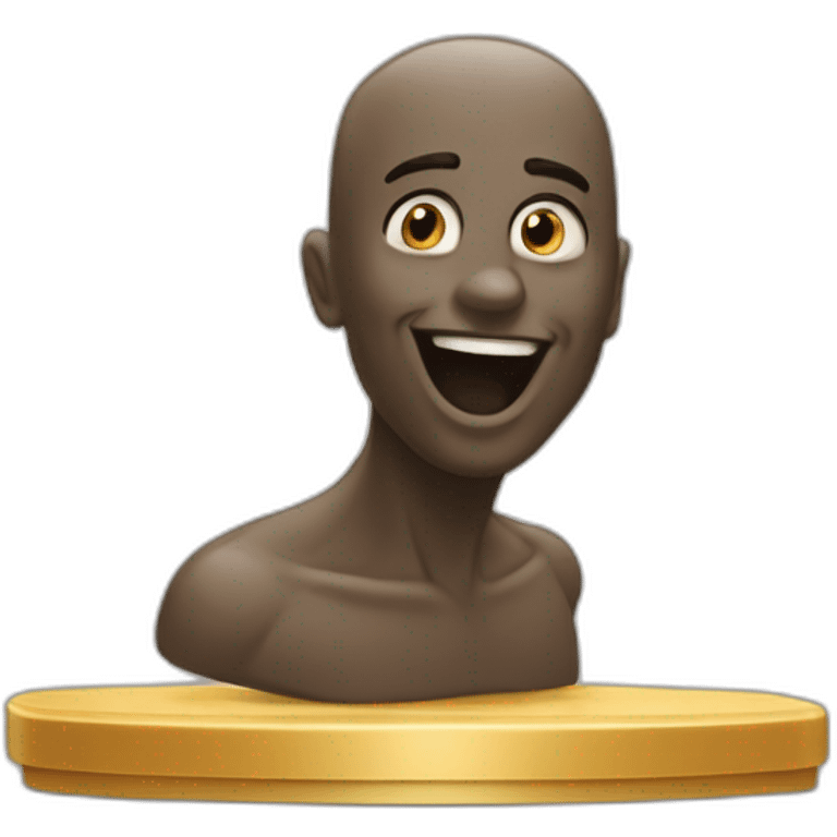 Caca qui tient un panneau où il est marquer oscar emoji