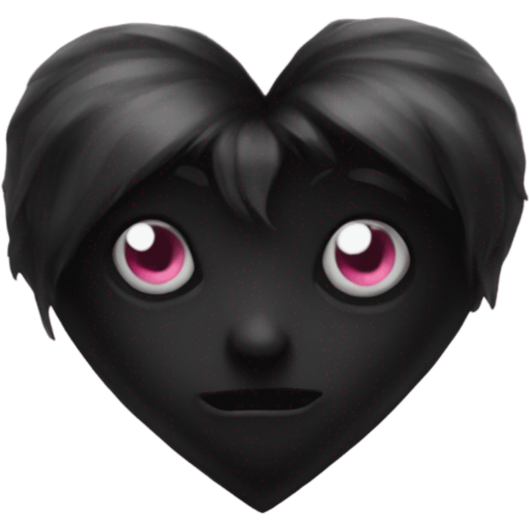 Goth heart emoji