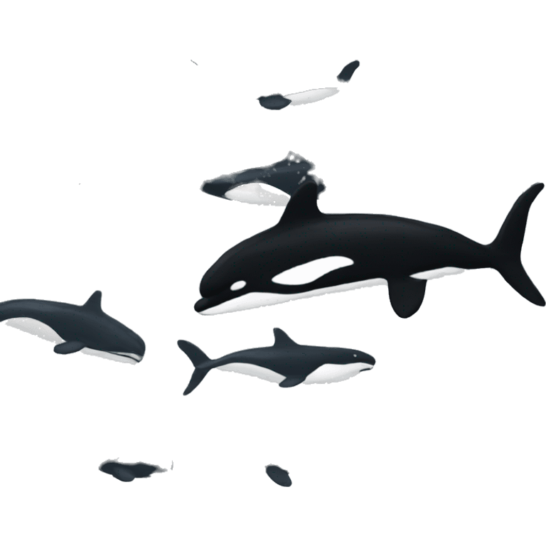 Orca over rocks  emoji