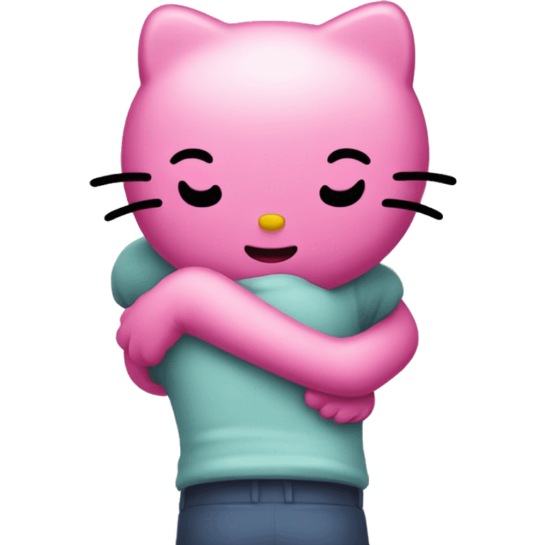 Hello kitty hug emoji