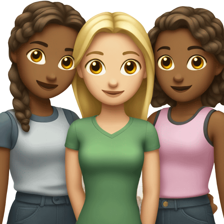 Three girls trio  emoji