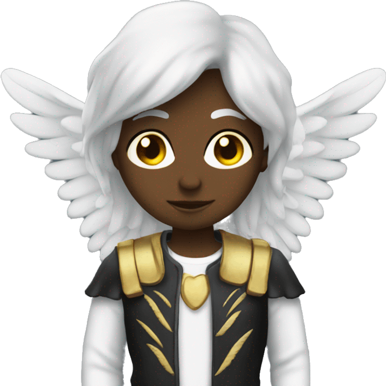 black winged angel emoji