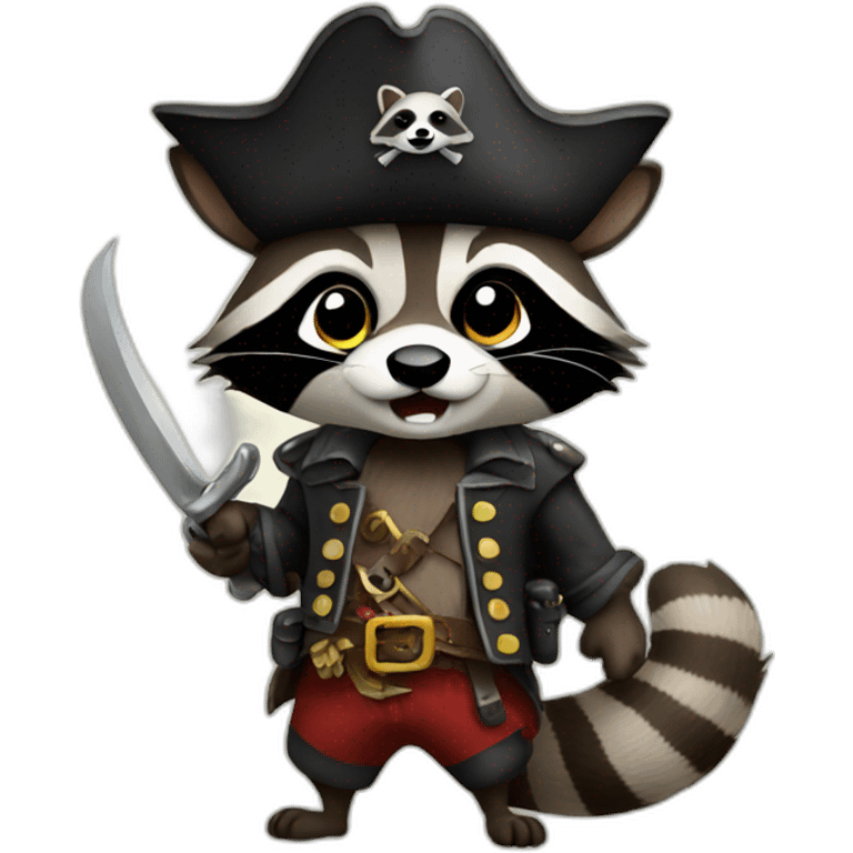 Pirate raccoon emoji