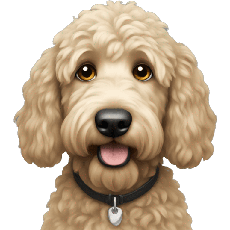 Black golden doodle  emoji