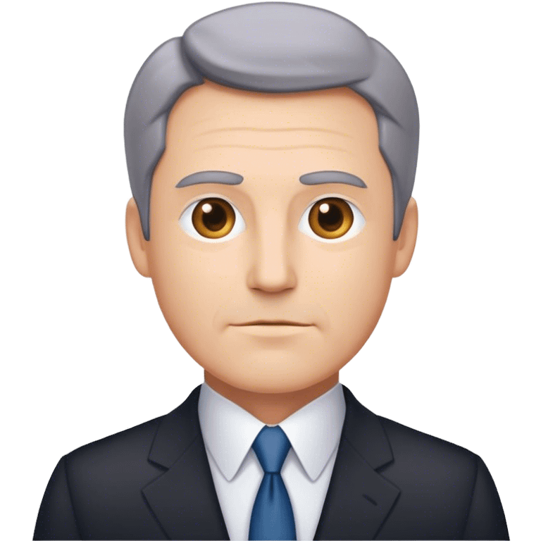 photorealistic  middle age business man in suit emoji